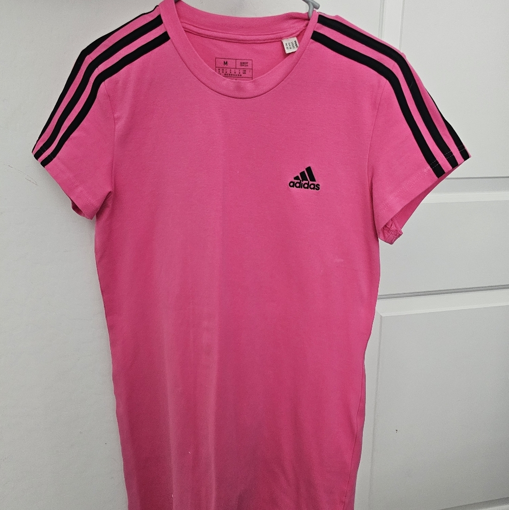 Adidas Bright Pink Tee Dress